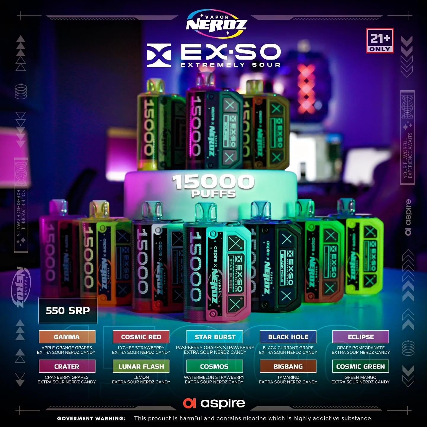 Exso 15k puffs Disposable Pod