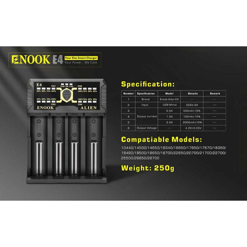 Enook ALIEN E4 Quad Charger