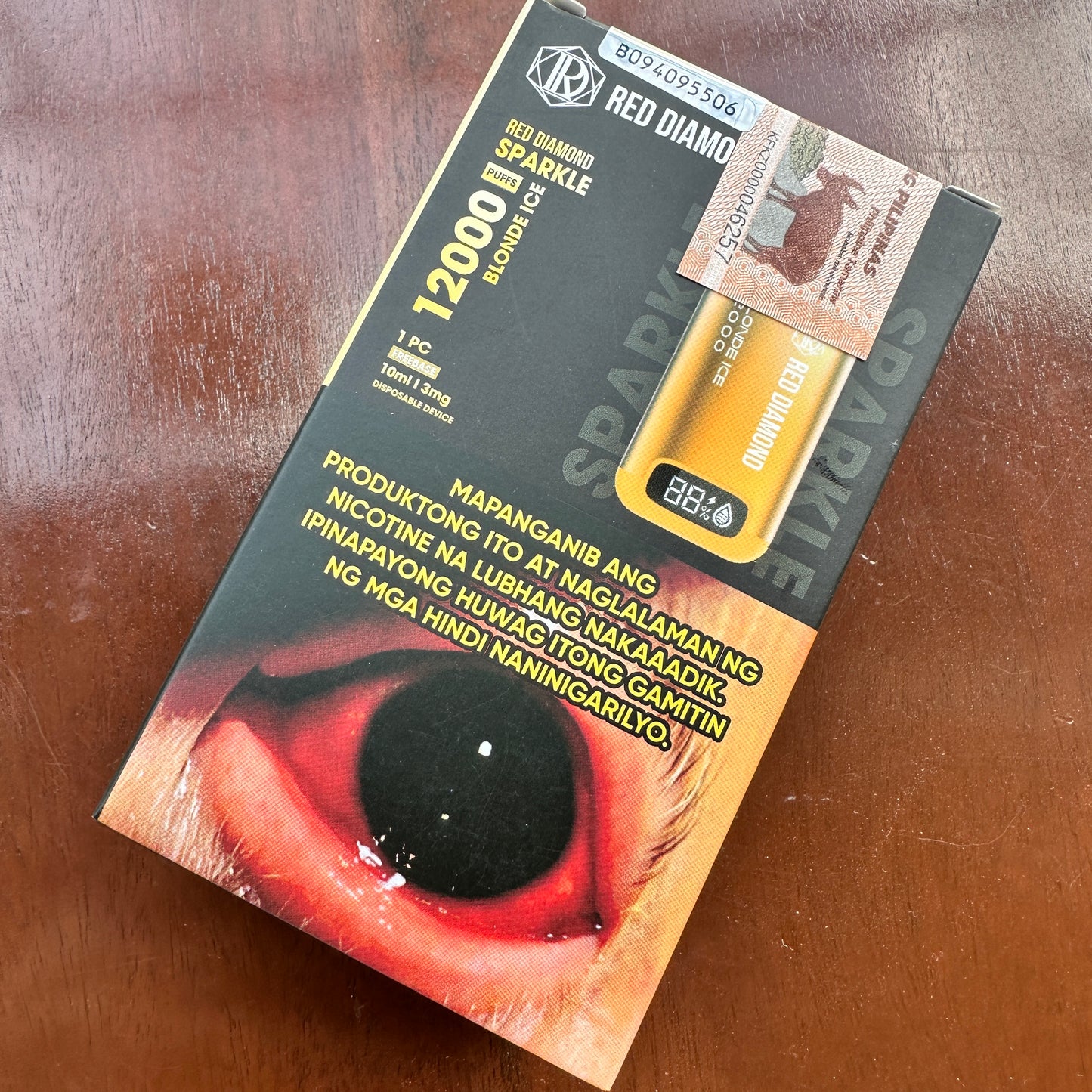 Red Diamond Sparkle 12k puffs Disposable Pod