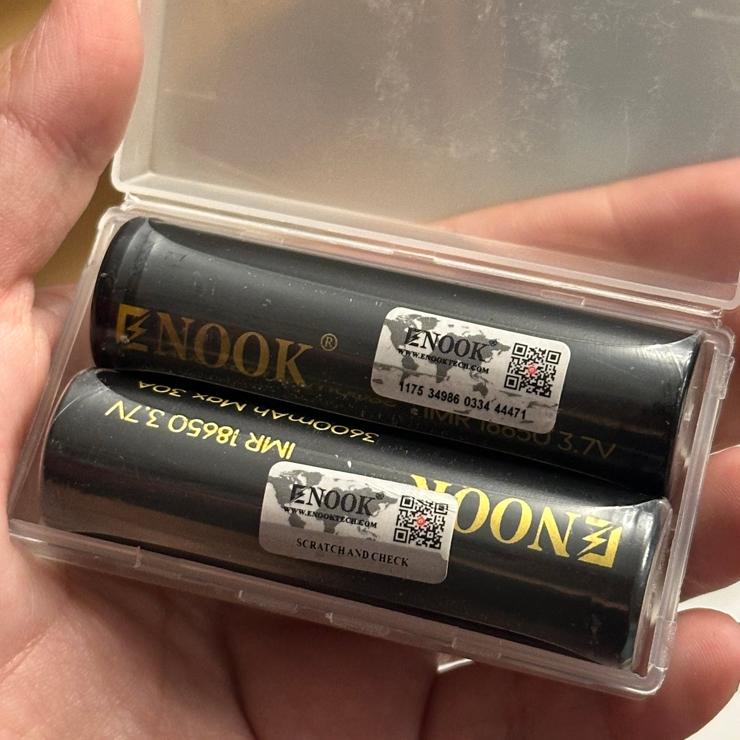 Legit Enook 18650 battery 3600mah 30A (sold per pair)