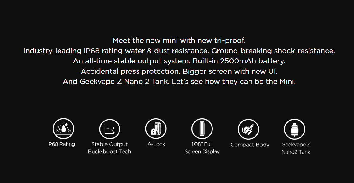 Geekvape M100 (Aegis Mini 2) Kit built in battery