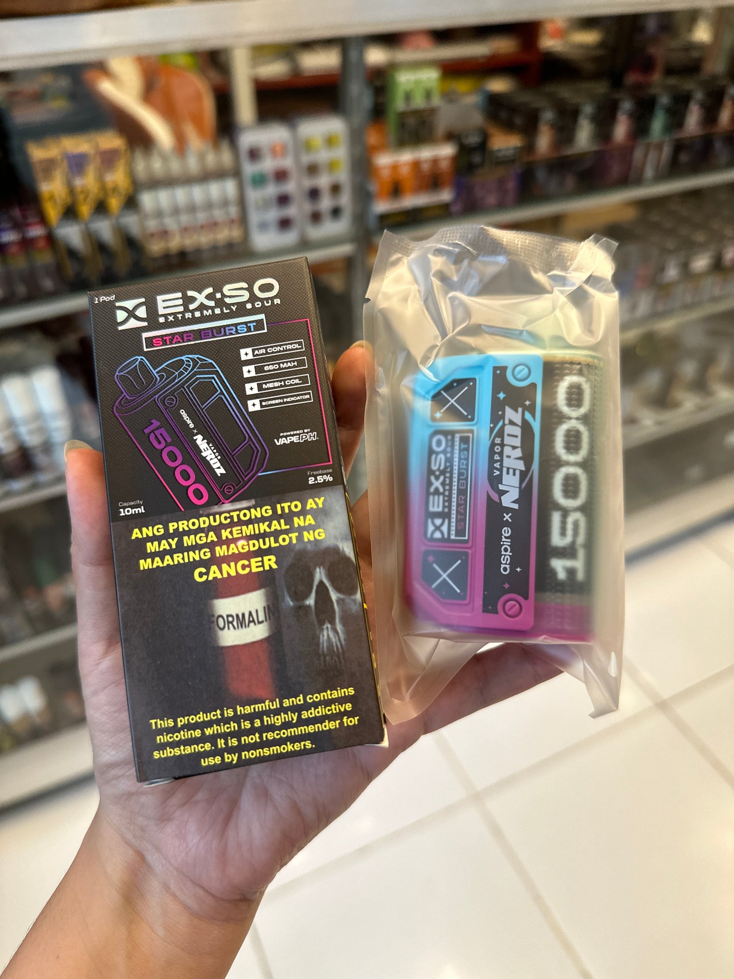 Aspire X Vapor Nerdz EXSO 15k disposable pod