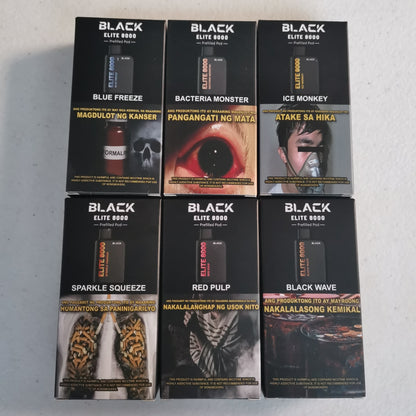 Black Elite 8000 puffs prefilled disposable pod