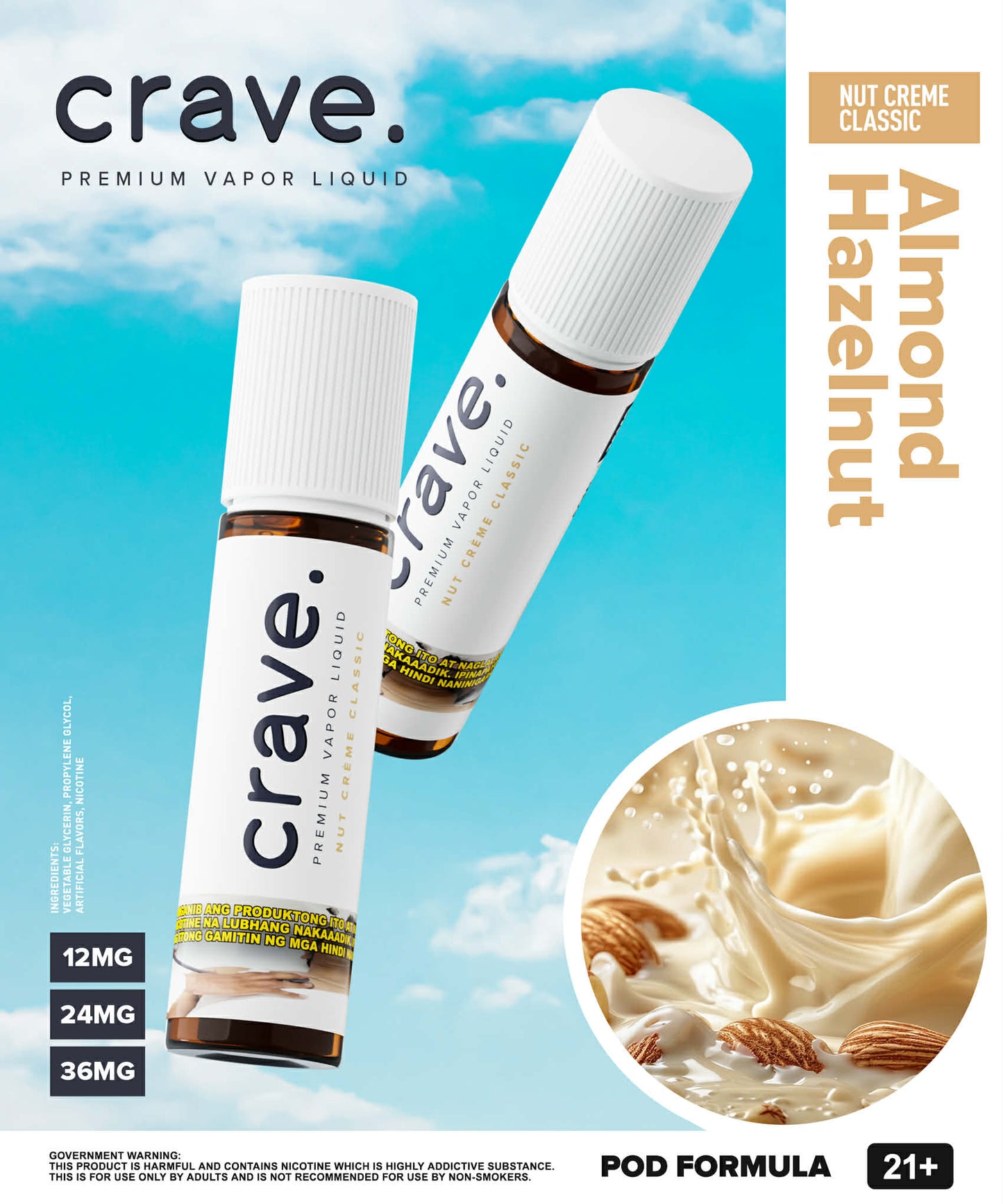 Crave 60ml 12/24/36mg 50vg/50pg