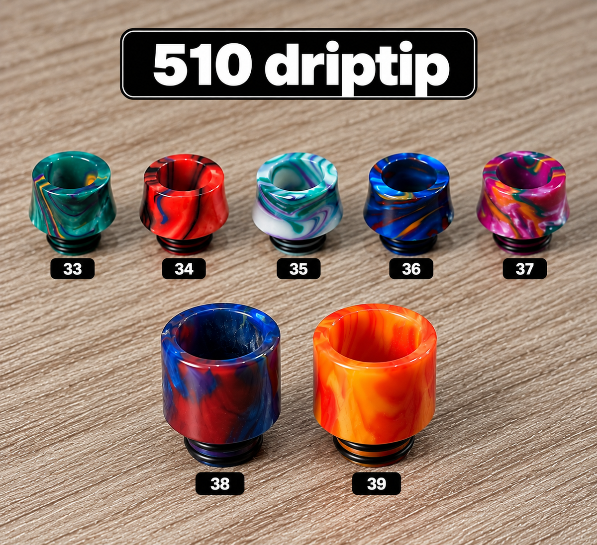 Driptip 510/810 for atomizers