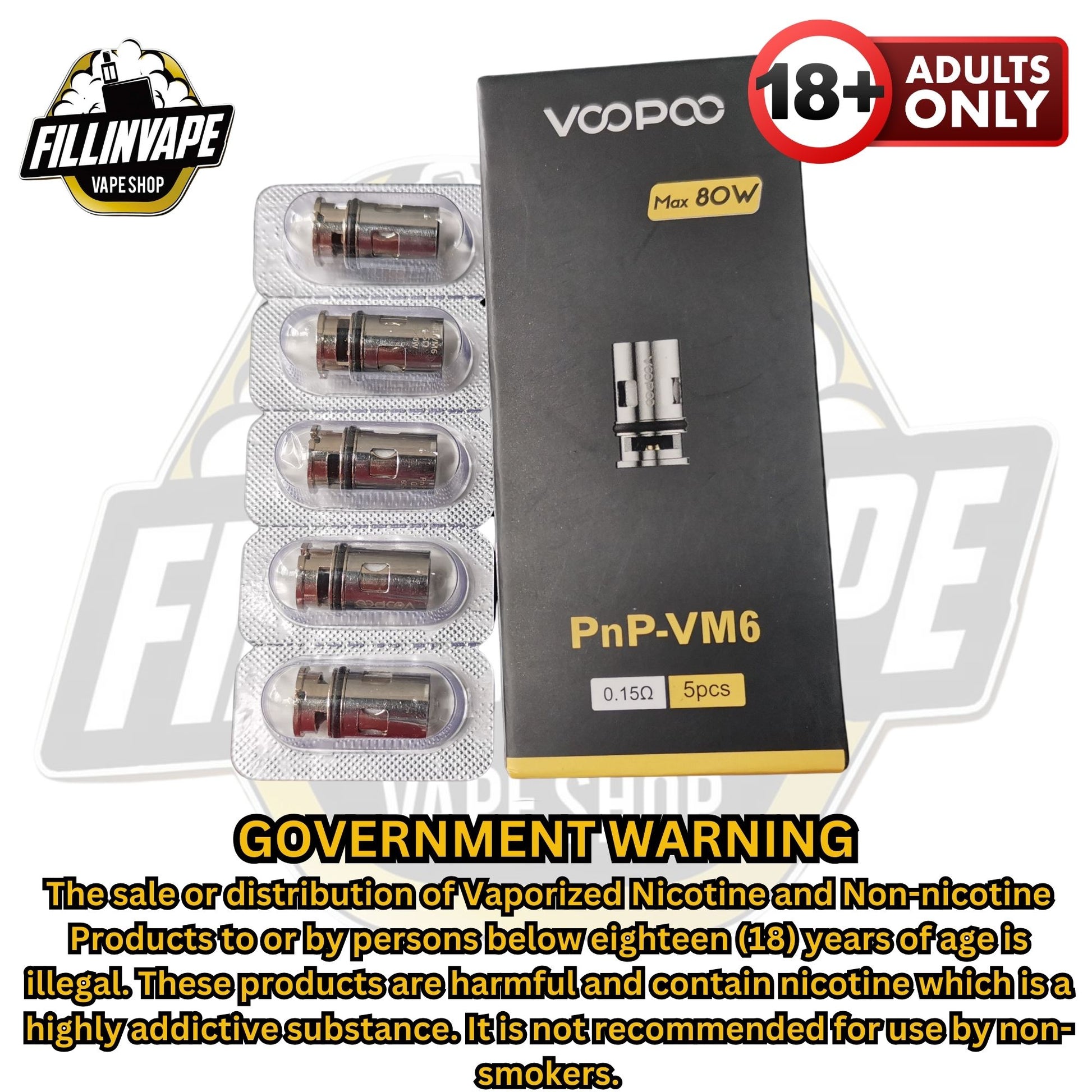 Voopoo Vinci PnP VM replacement Coils FILLINVAPE Voopoo Vinci PnP VM replacement Coils FILLINVAPE