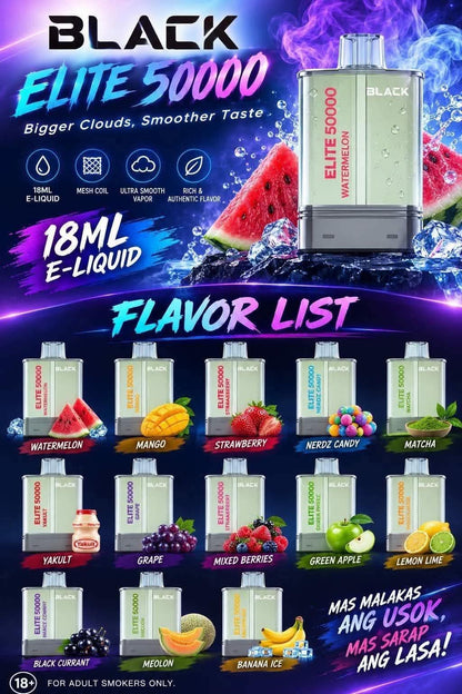 Black Elite 50k prefilled pod