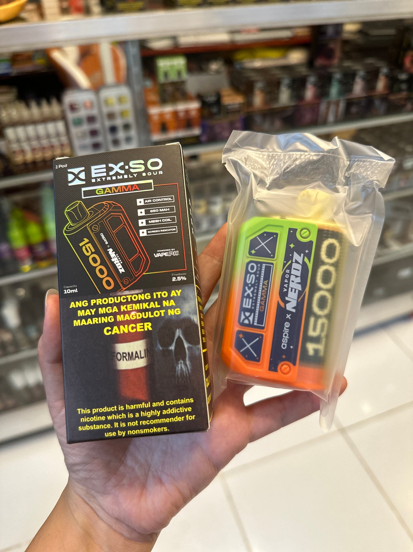 Aspire X Vapor Nerdz EXSO 15k disposable pod