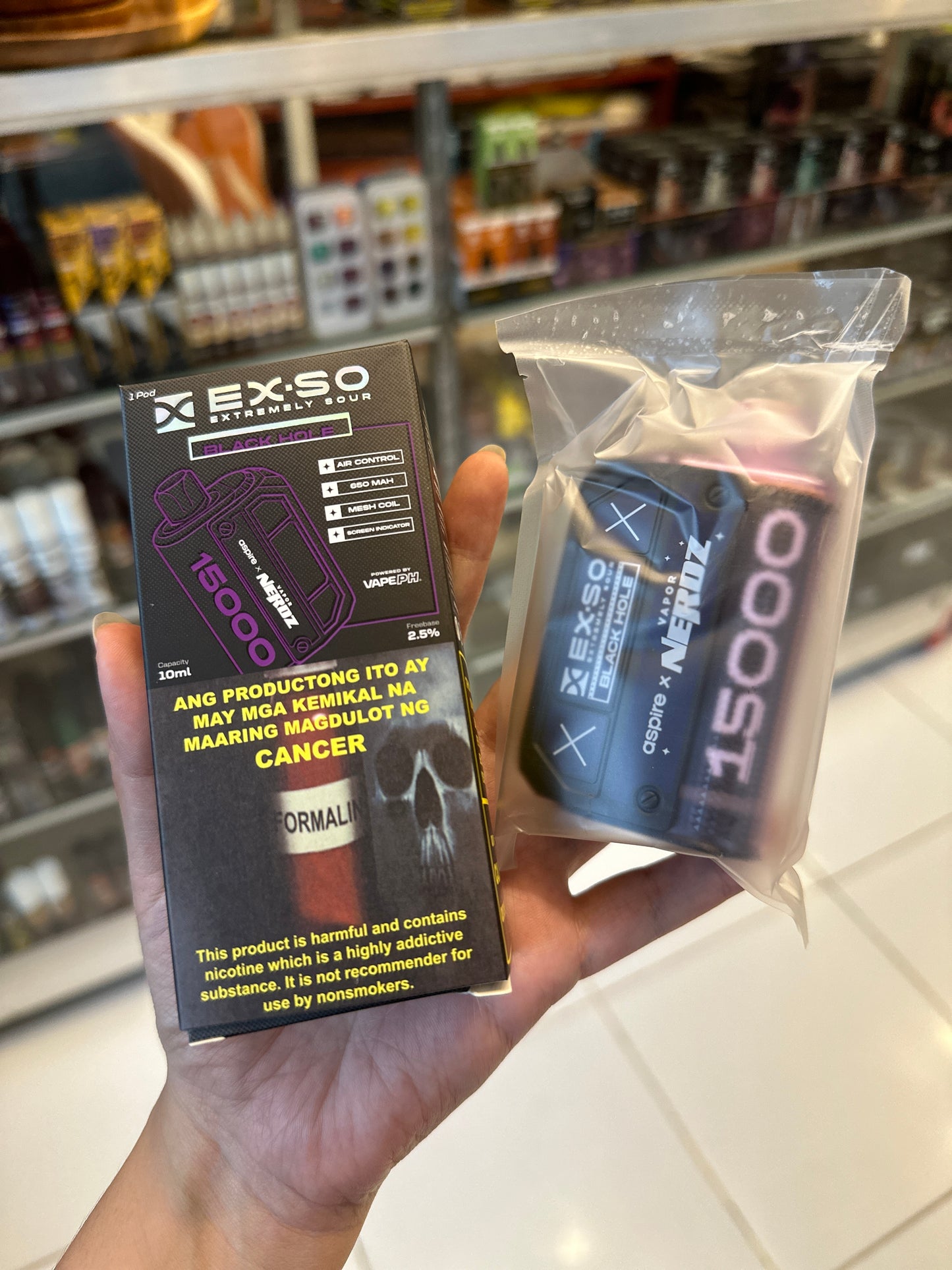 Aspire X Vapor Nerdz EXSO 15k disposable pod