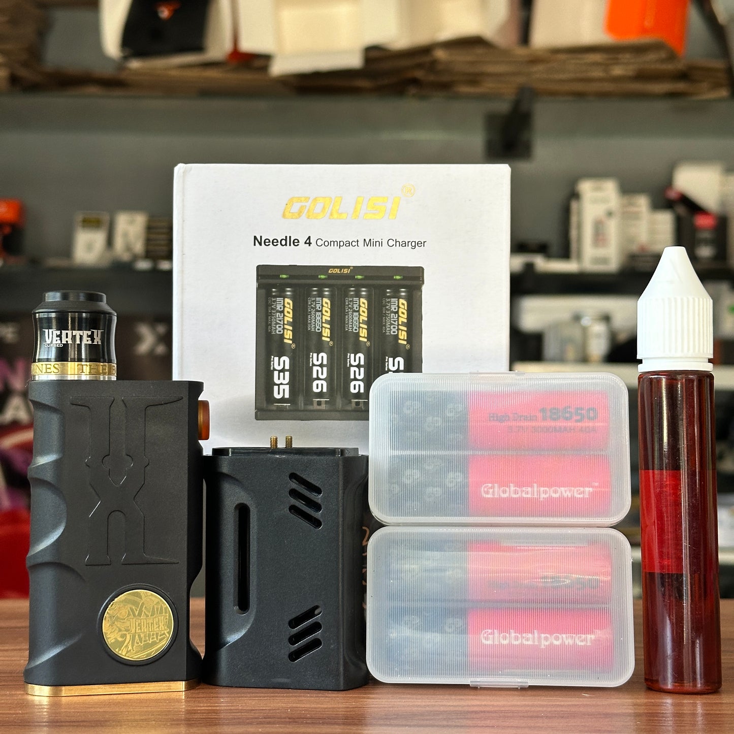 Vertex Mechanical Box Mod with booster 1:1 (parallel configuration)