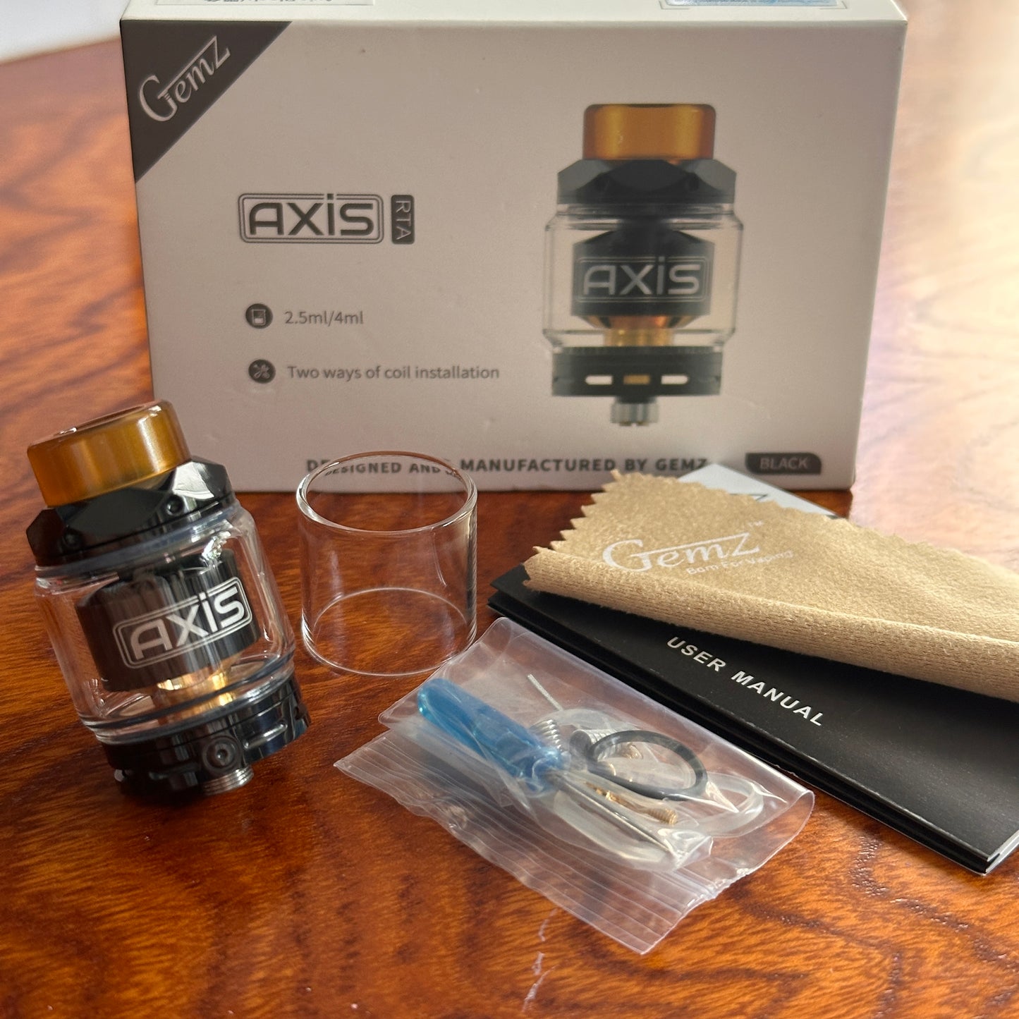 Gemz Axis RTA 24mm Legit (single coil deck atomizer)