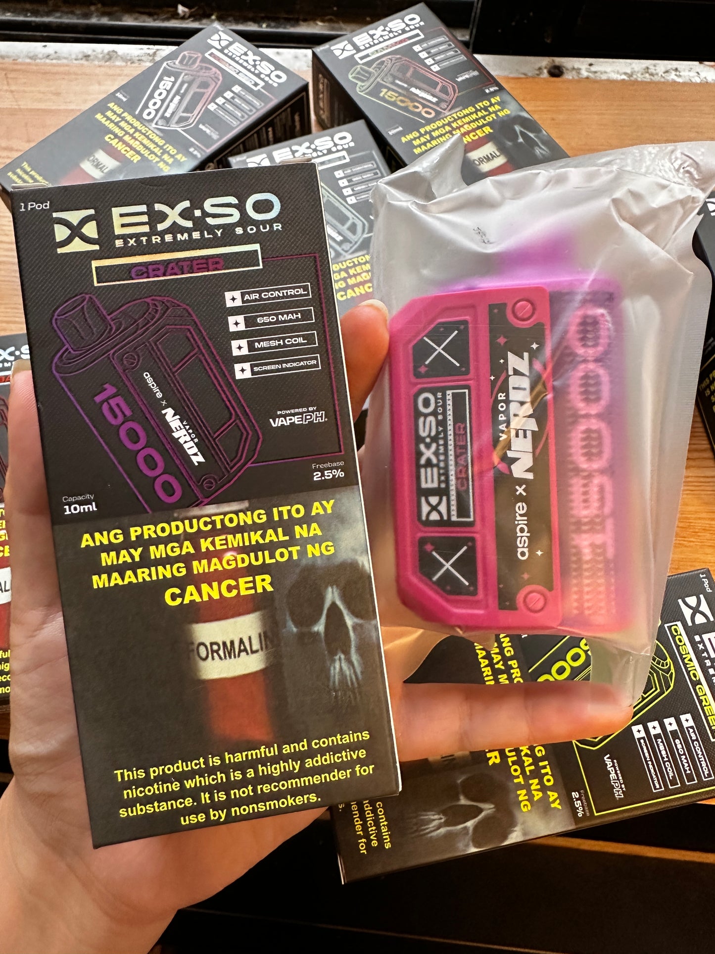 Aspire X Vapor Nerdz EXSO 15k disposable pod