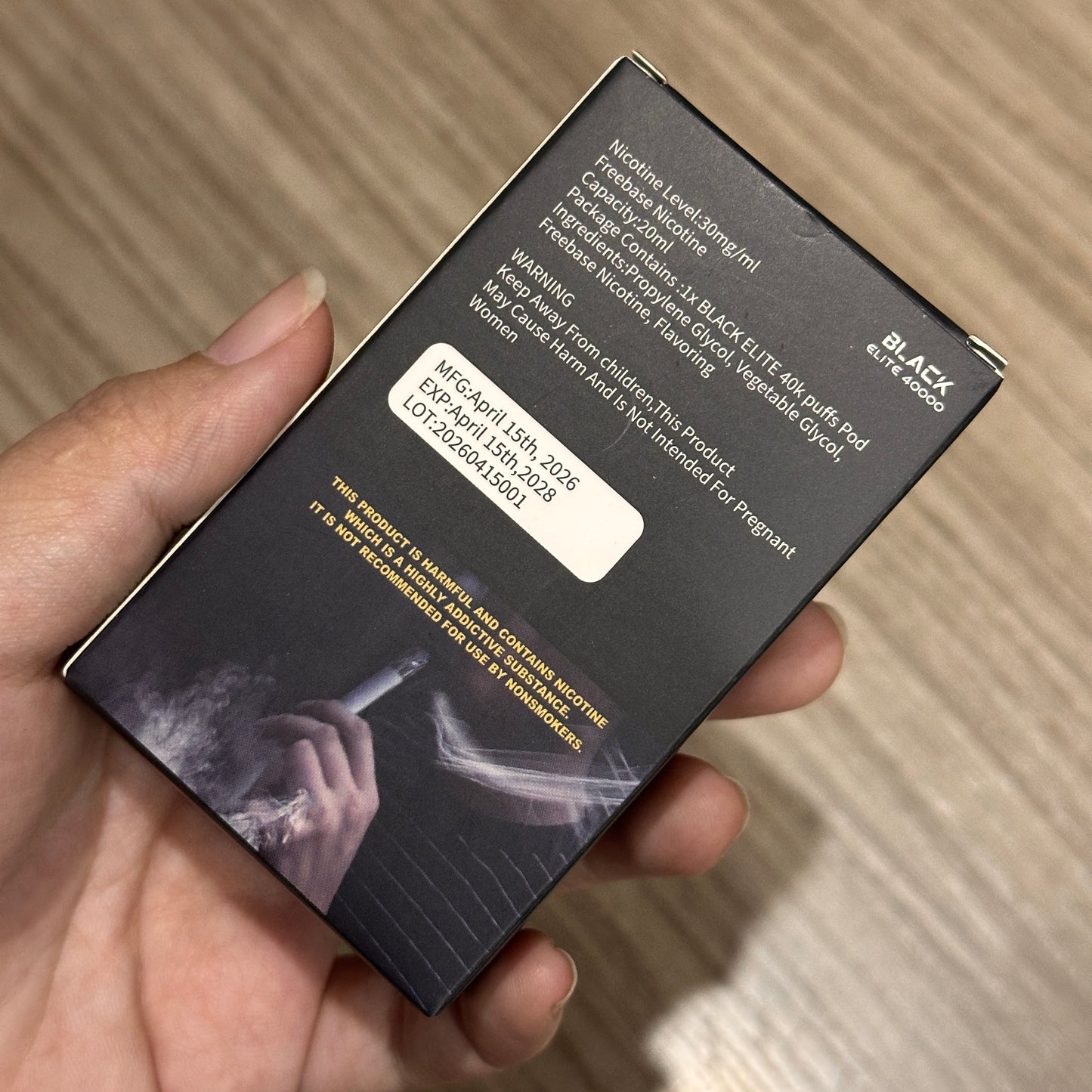 Black Elite v2 40k puffs Transparent 20ml 30mg