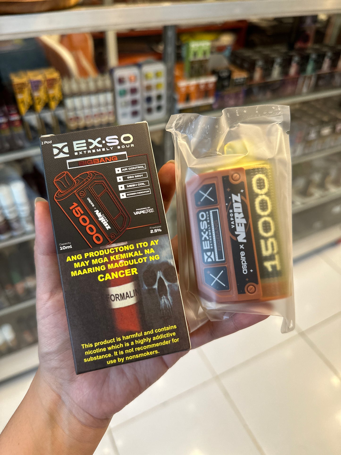 Aspire X Vapor Nerdz EXSO 15k disposable pod