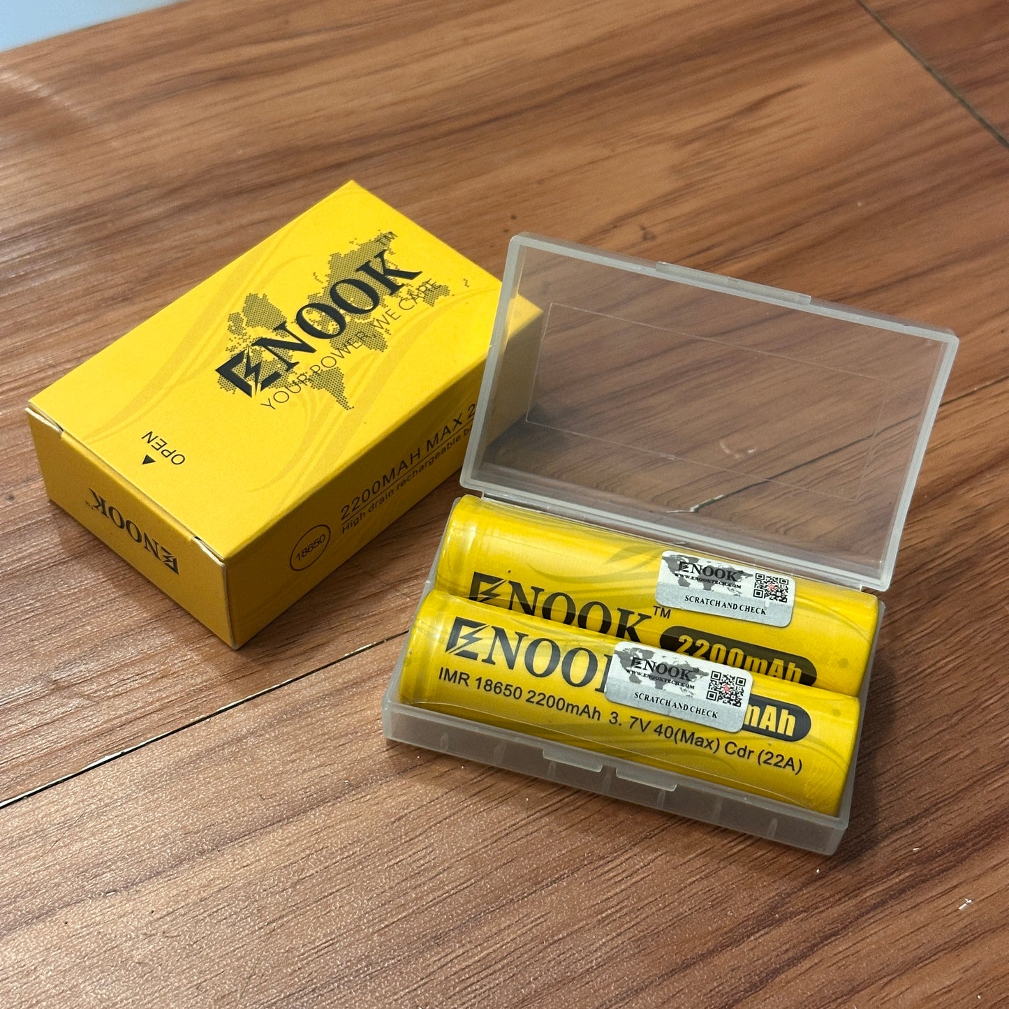 Enook Yellow 2200mah Battery (sold as pair) Legit