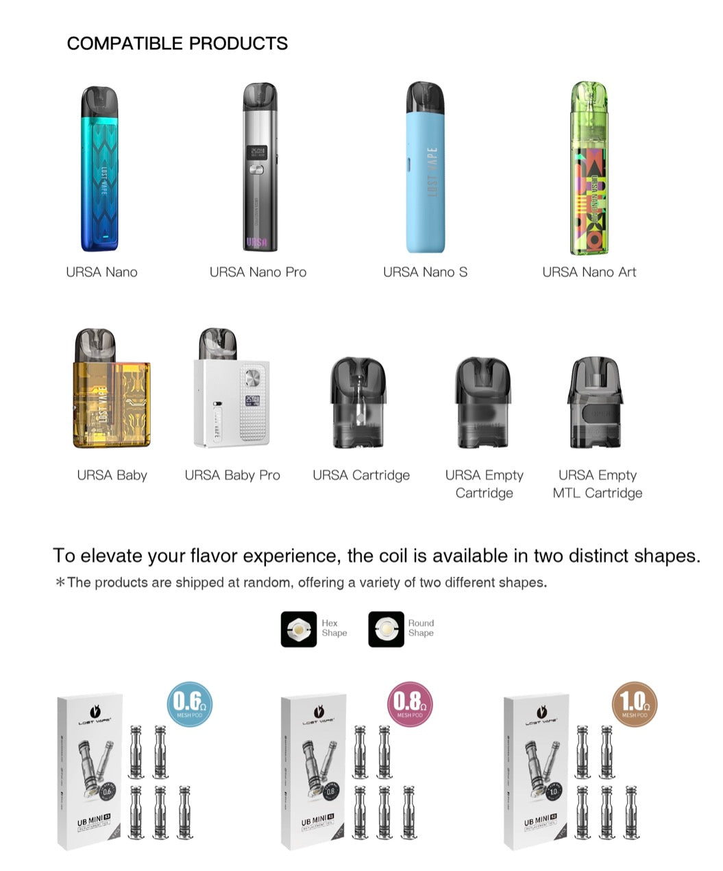 Lostvape UB mini S1 0.8ohm replacement coil