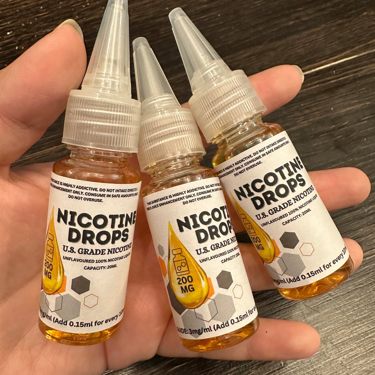 Nicotine Drops 20ml 200mg US Premium Based