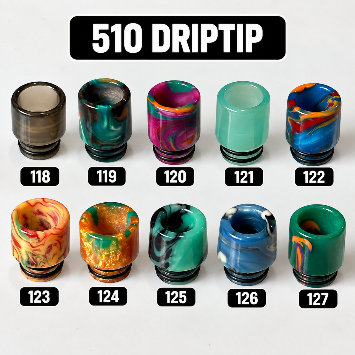 Driptip 510/810 for atomizers