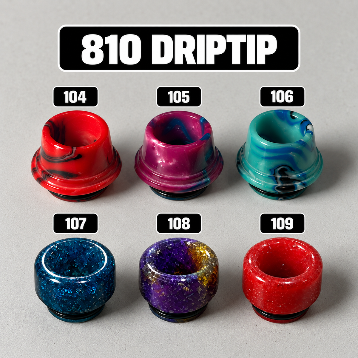 Driptip 510/810 for atomizers