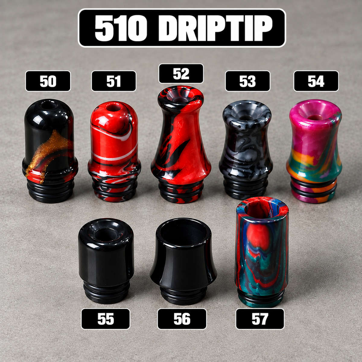 Driptip 510/810 for atomizers