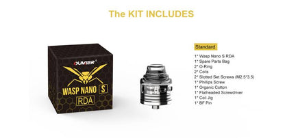 Oumier Wasp Nano S RDA (dual coil) 25mm