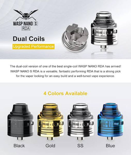 Oumier Wasp Nano S RDA (dual coil) 25mm