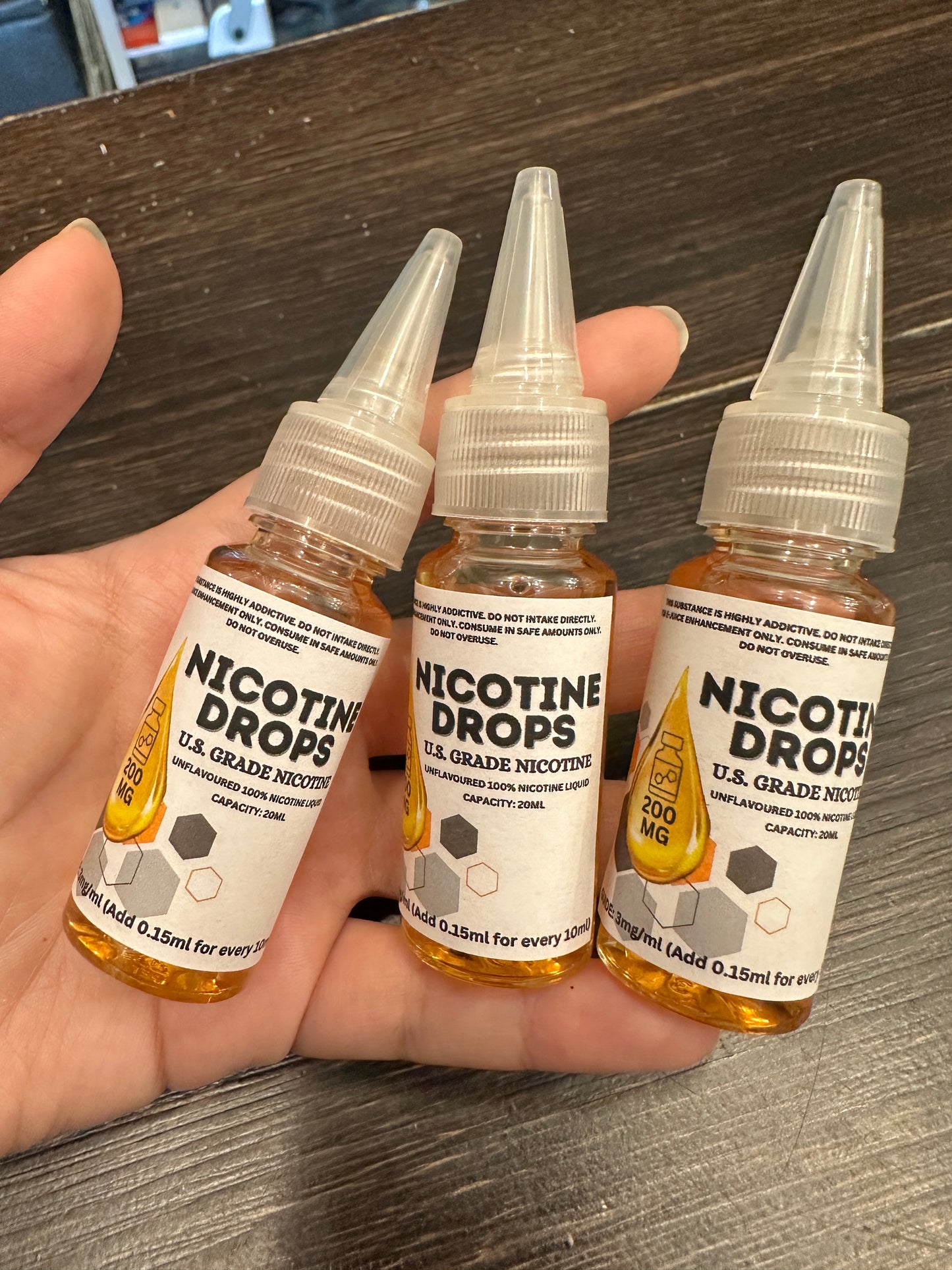 Nicotine Drops 20ml 200mg US Premium Based