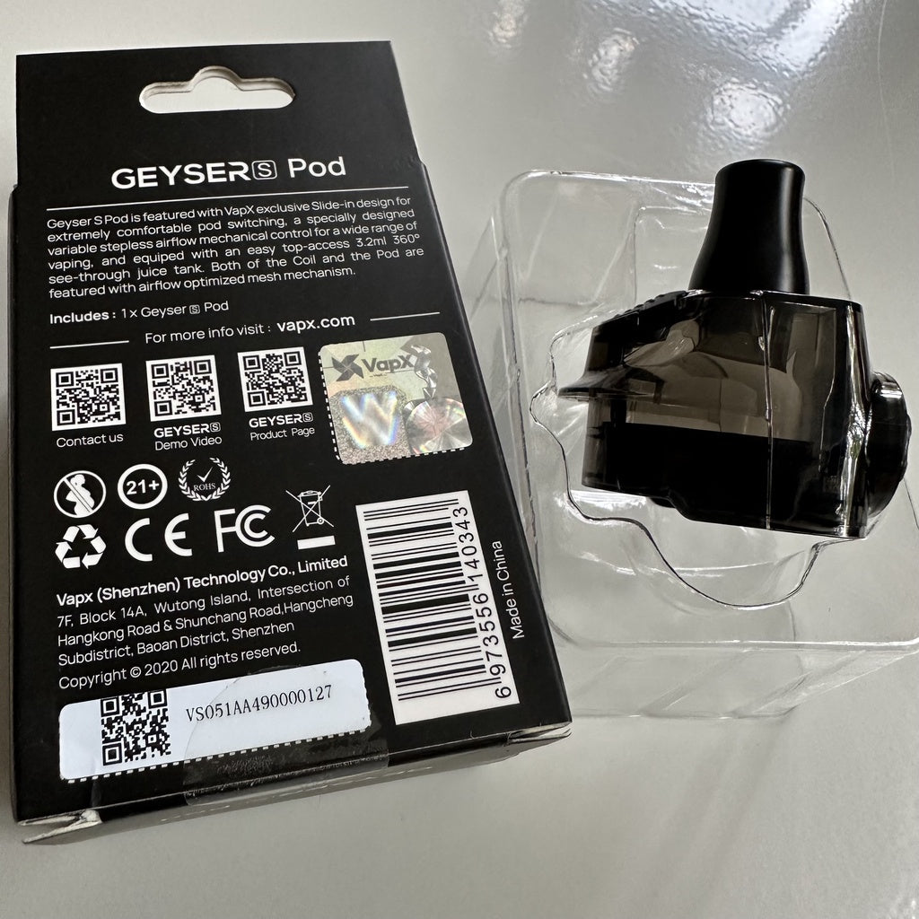 Vapx Geyser S 3.2ml pod cartridge