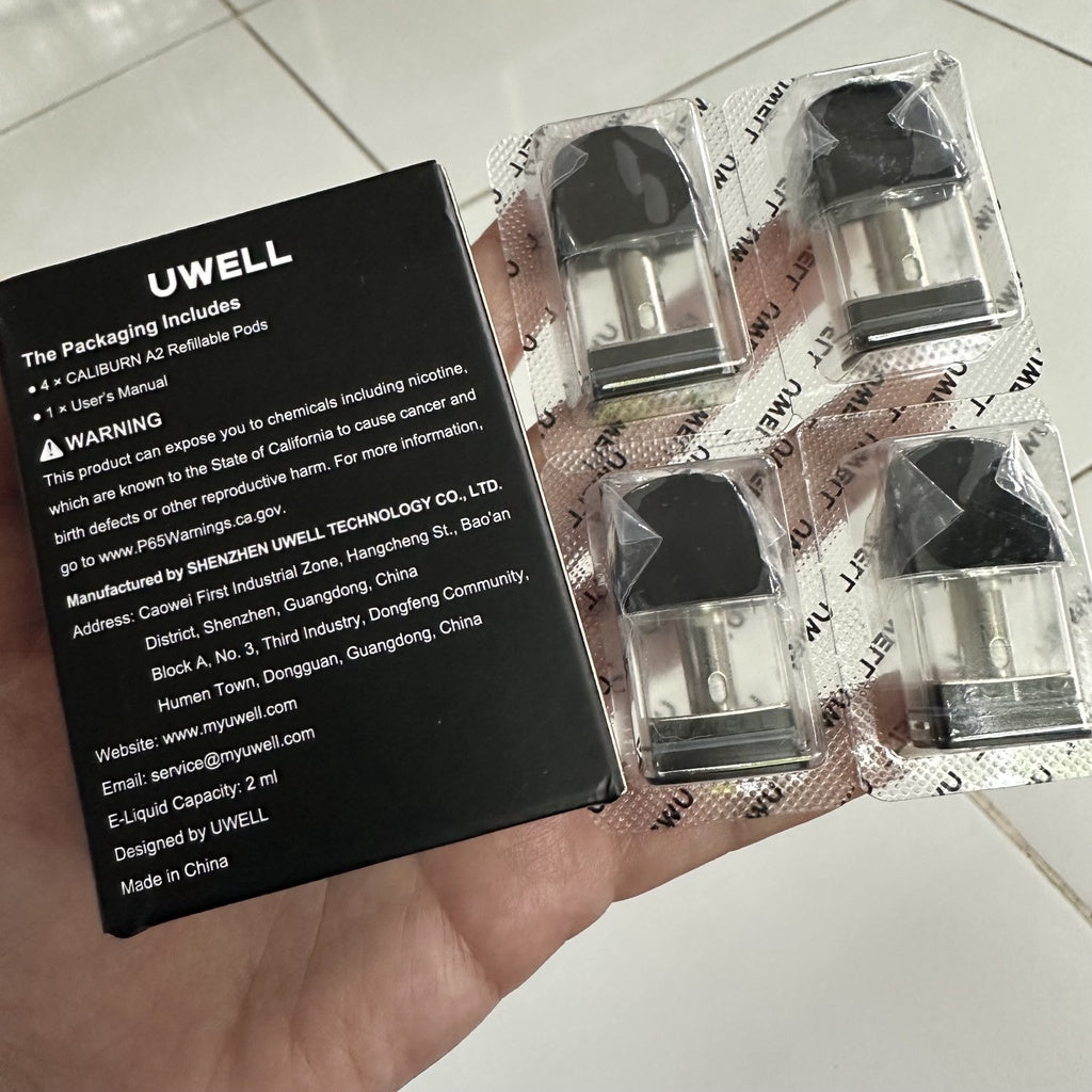 Uwell Caliburn a2 refillable pod cartridge 0.9ohm